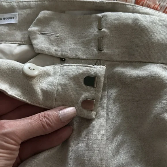 tan linen blend Loft Peyton trouser size 4 - Picture 6 of 6